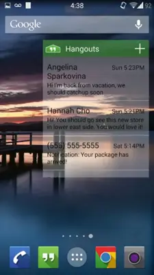 Hangouts Widget android App screenshot 3